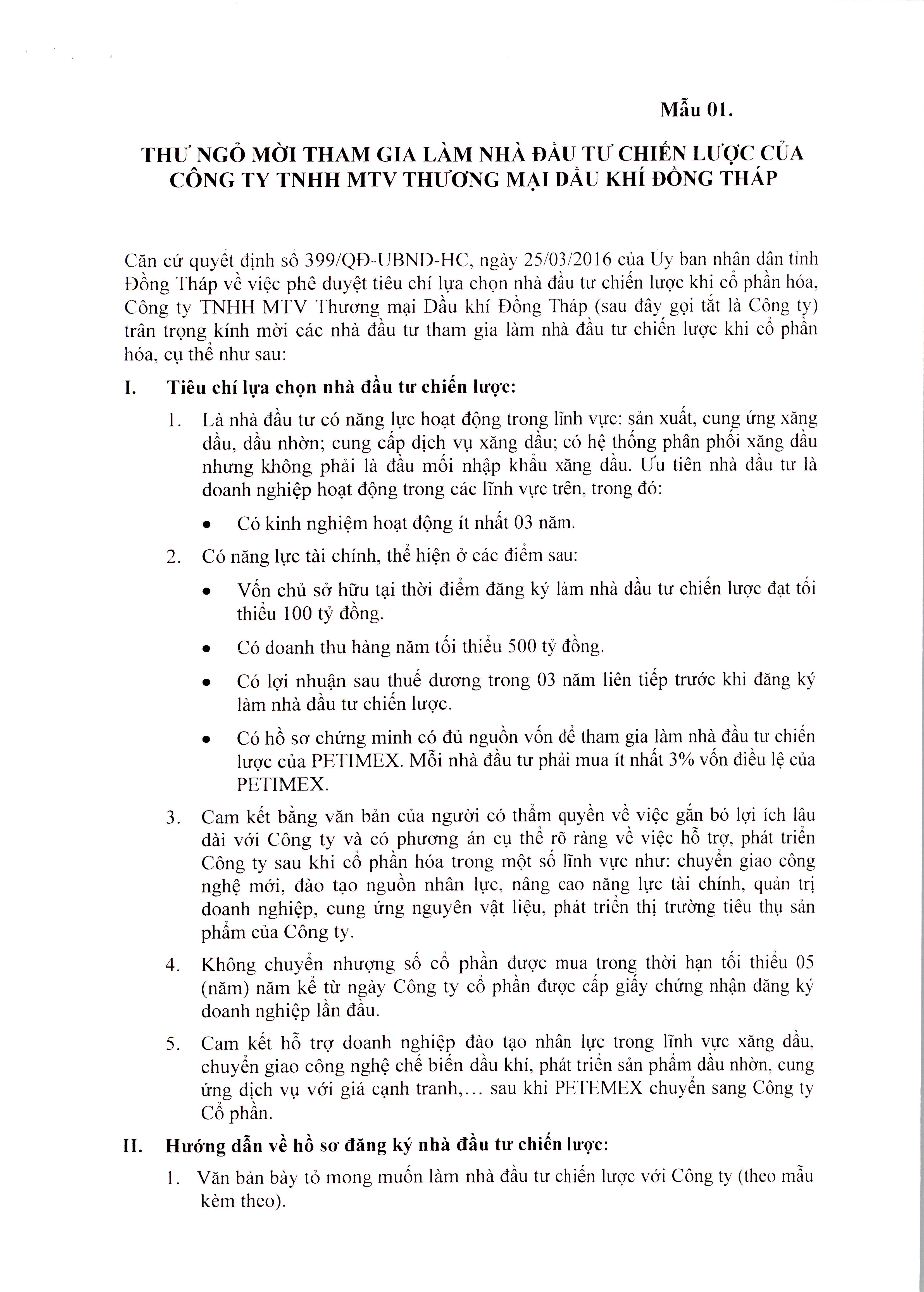 PETIMEX CỔ PHẦN HÓA DOANH NGHIỆP (12/04/2016)